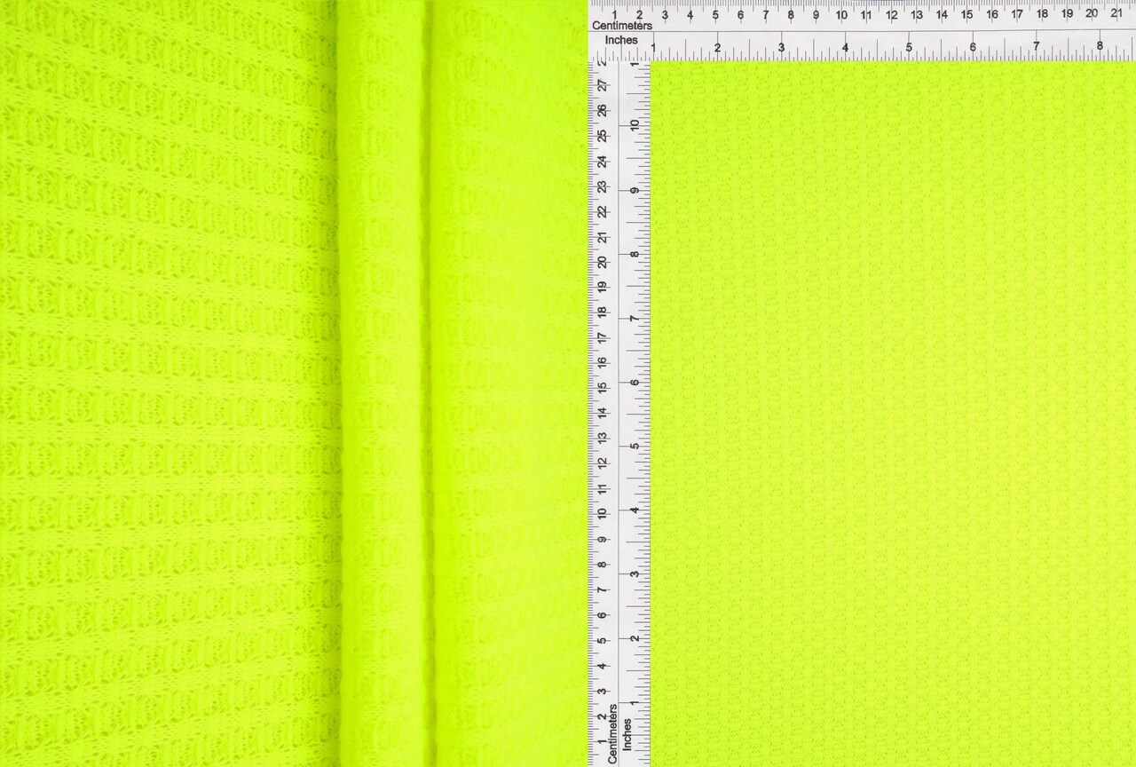 1 Yard Waffle Solid Knit Fabric 58/60″ Wide Polyester Rayon Spandex Blend